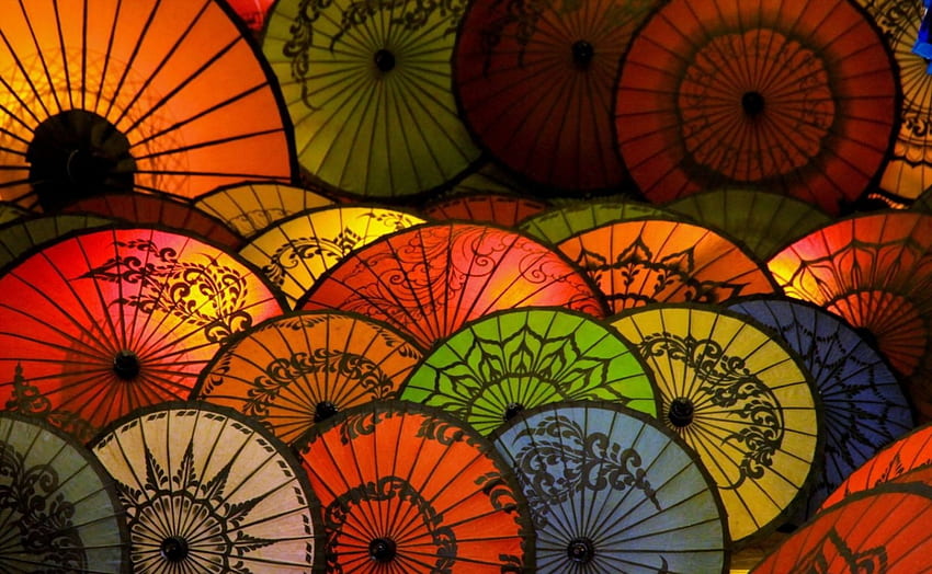 Colors, , umbrella, beautiful HD wallpaper