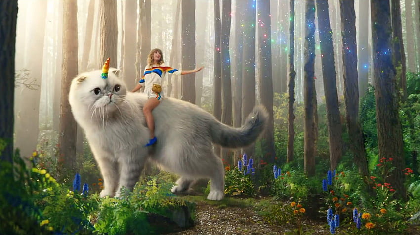 Taylor Swift cavalca un unicorno Olivia Cat : TaylorSwift Sfondo HD