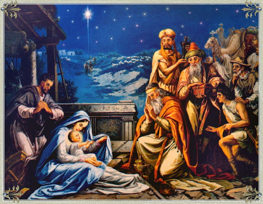 Christmas Manger - Merry Christmas Nativity HD wallpaper