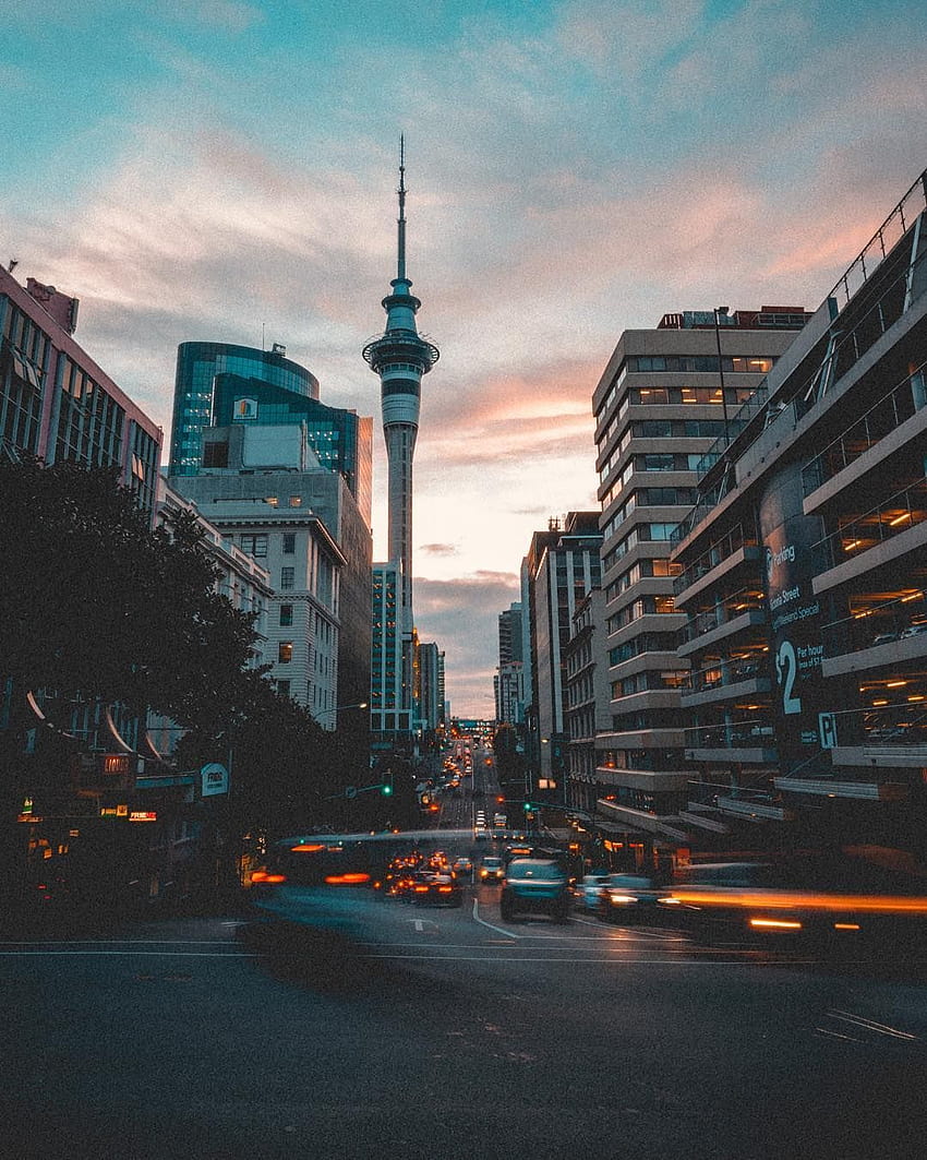 remi su محفوضاتي. Città del mondo, Città del tramonto, Città, Auckland Nuova Zelanda Sfondo del telefono HD