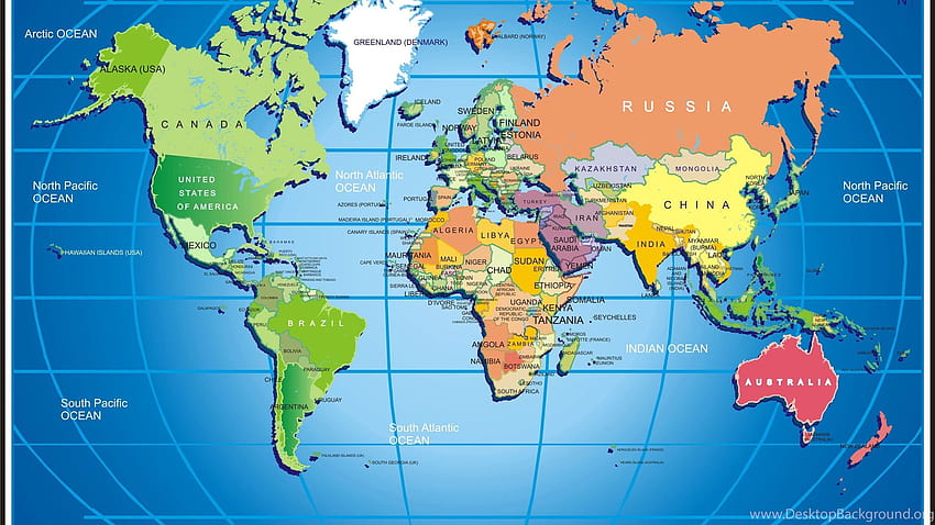Mappa del mondo Mappa del mondo - Mappa del mondo completa - -, Laptop mappa del mondo Sfondo HD