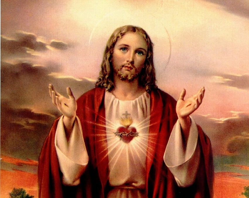 Sacré-Cœur de Jésus, dieu, amour, jésus, christ, cœur Fond d'écran HD