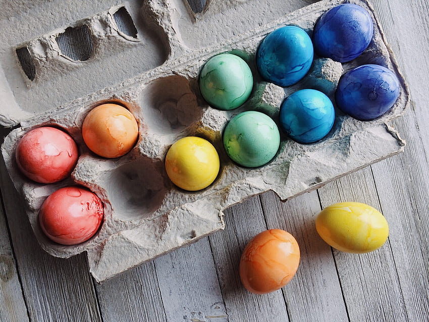祝日, 卵, イースター, 色とりどり, カラフル, 塗装 高画質の壁紙