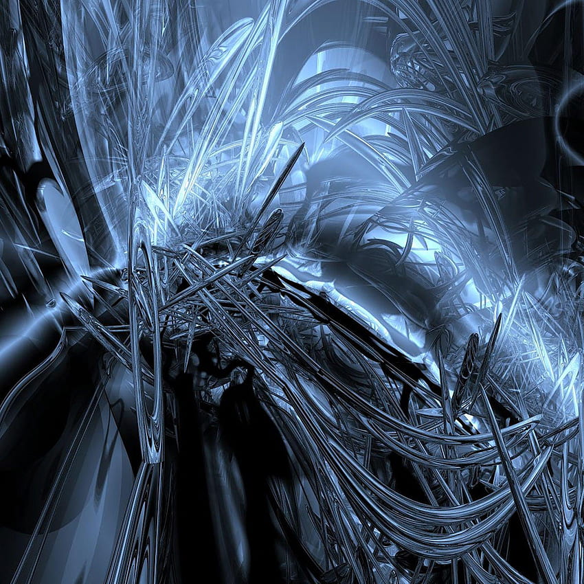 3D Abstract - Chaotic Construction Blue - IPad IPhone HD phone wallpaper