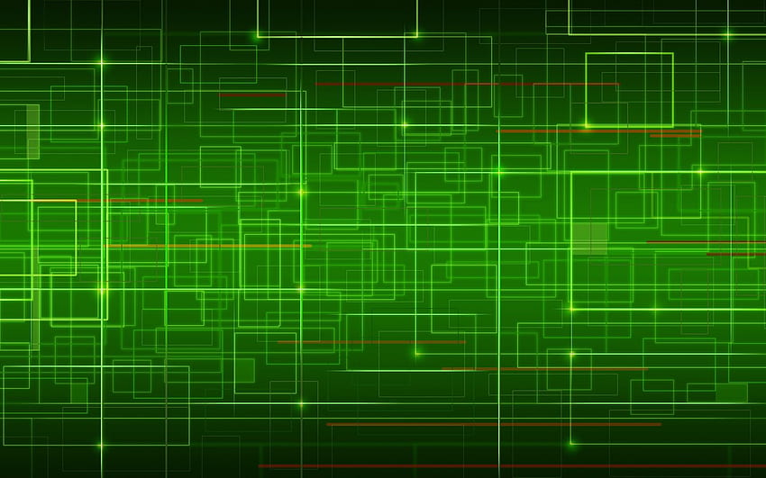 Connexions réseau vertes Fond d'écran HD