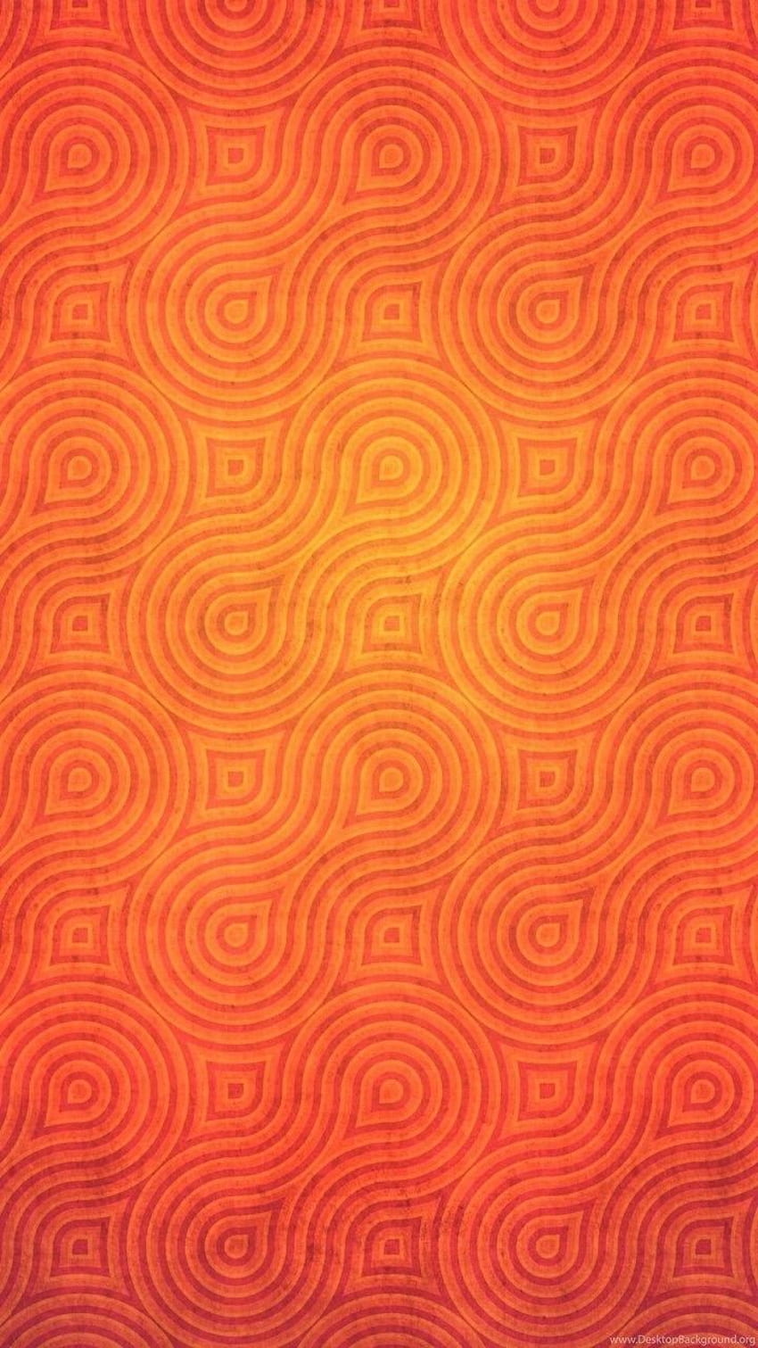 Patrón abstracto en color naranja iPhone Android Mobile. fondo de pantalla del teléfono