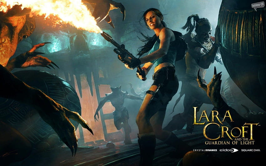 Lara Croft and the Guardian of the Light, games, tomb raider, video games, lara croft, weapons HD wallpaper