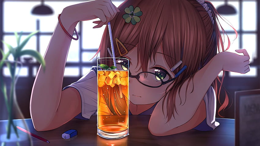 애니메이션 소녀 알코올, 애니메이션 음료 HD 월페이퍼