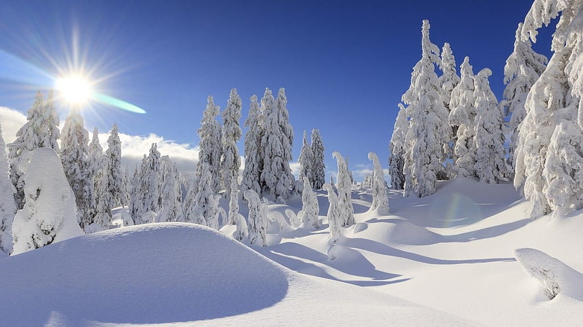 Winter, Snow, Mountains, Sun, , Nature HD wallpaper | Pxfuel