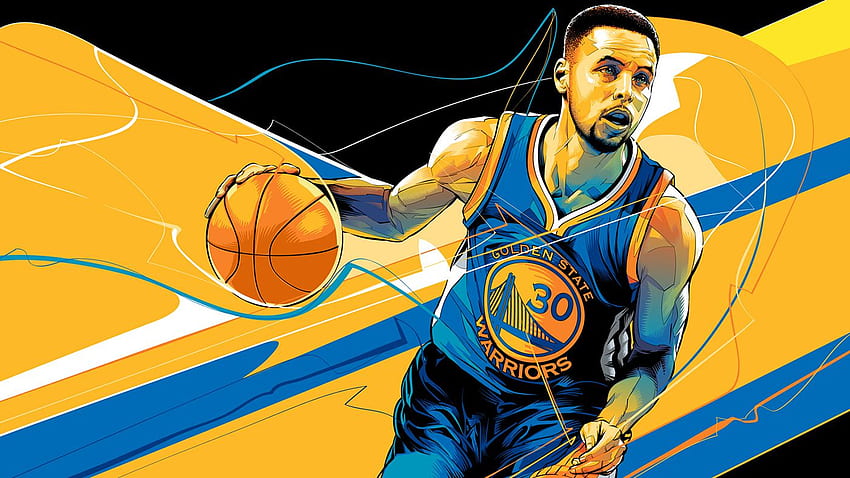 Stephen Curry Cartoon - Golden State Warriors HD wallpaper | Pxfuel