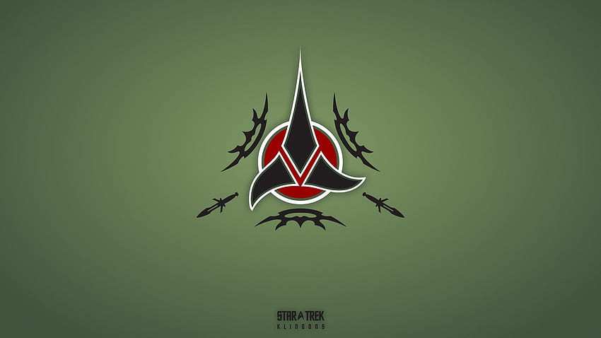 Klingon Symbol, Star Trek Symbol HD wallpaper