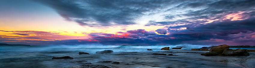 InterfaceLIFT Wallpaper: Rushing In | Water sunset, Sky and clouds, Ocean  wallpaper