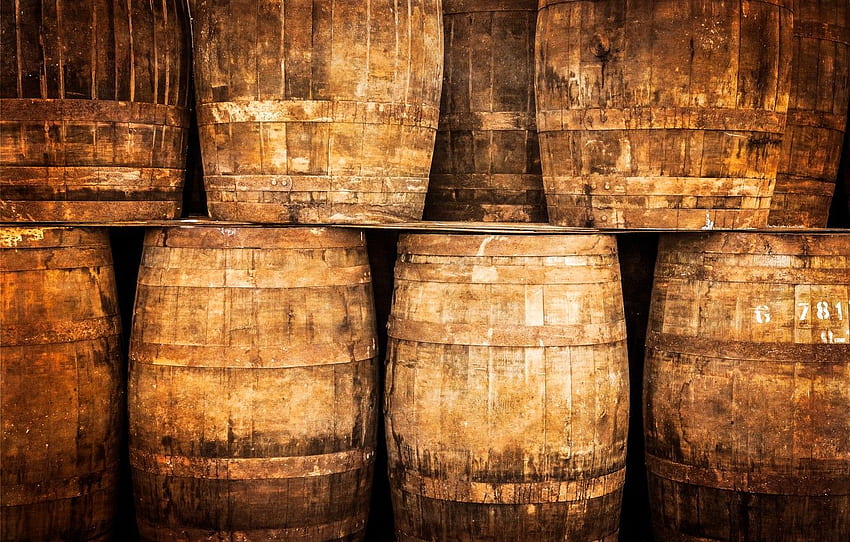 whiskey, wood, barrel, winery for HD wallpaper
