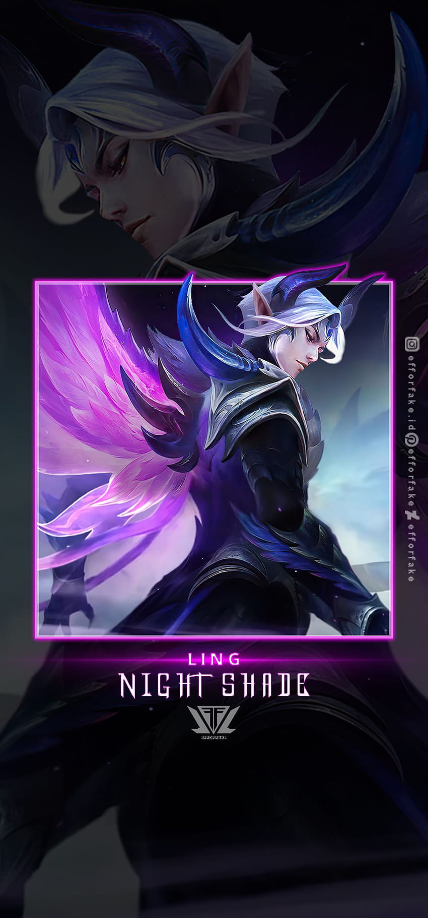 Ling Night Shade. Mobile legend , Neon , Mobile legends, Ling Ml HD phone wallpaper