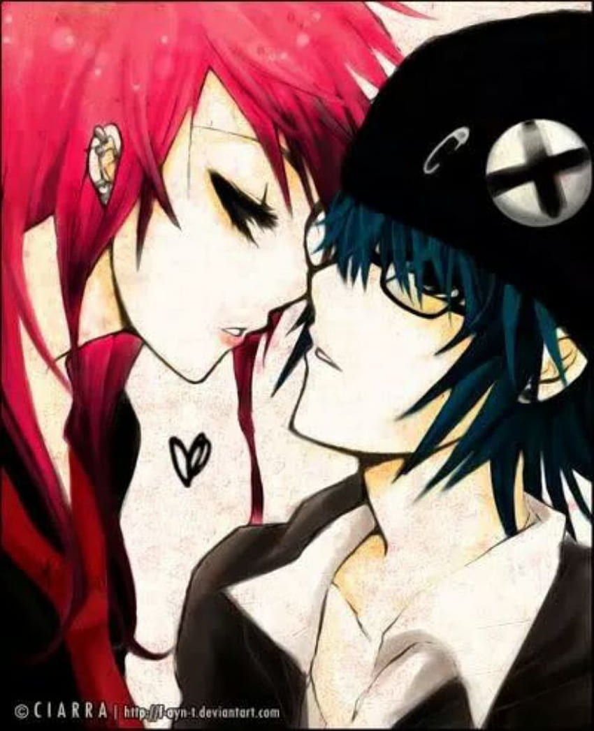 Emo Anime Couple Drawing by emoshadowcat  DragoArt