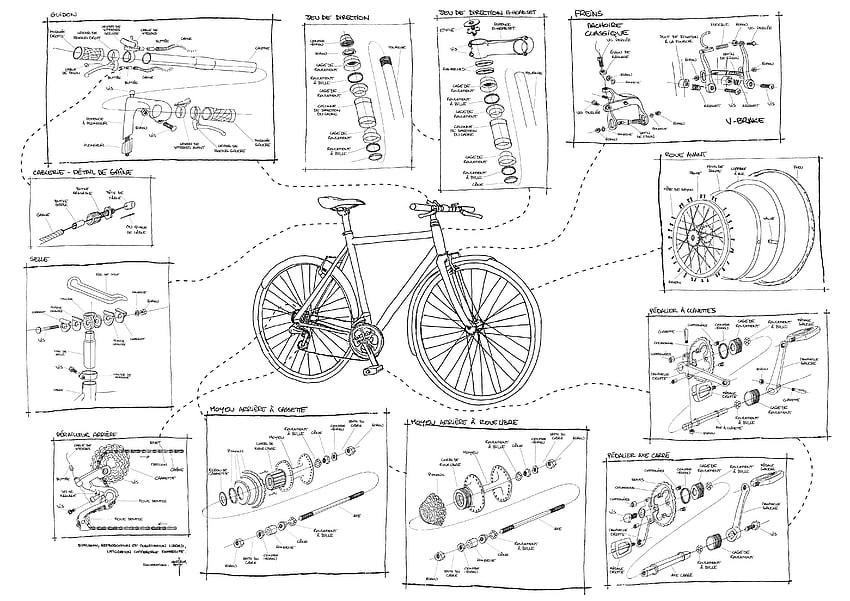 parti di una bicicletta. Bicicletta, Speed ​​bike, Progettazione di biciclette, Parti di biciclette Sfondo HD