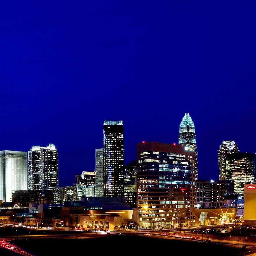 Charlotte Skyline in North Carolina for iPad 3 HD phone wallpaper