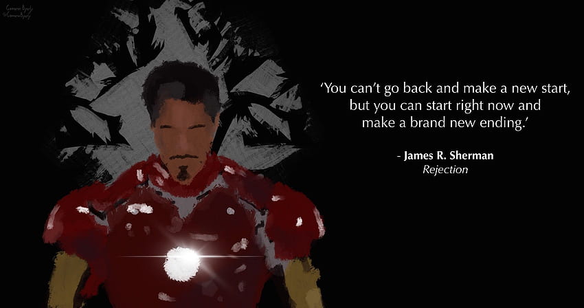 Iron Man — cytaty z postaci Cama Dzień 69 ze 100 — Twitter Tapeta HD