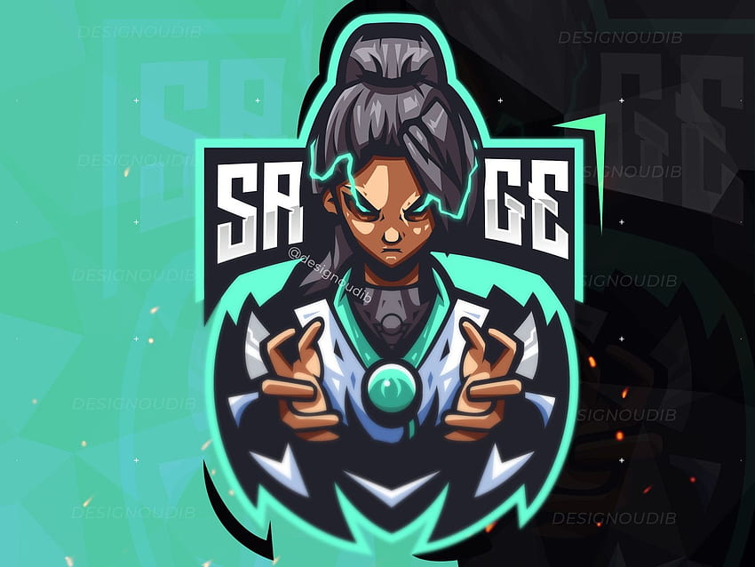 Valorant Sage Character Gaming Esports Mascot Logo di Simo Oudib su Dribbble Sfondo HD