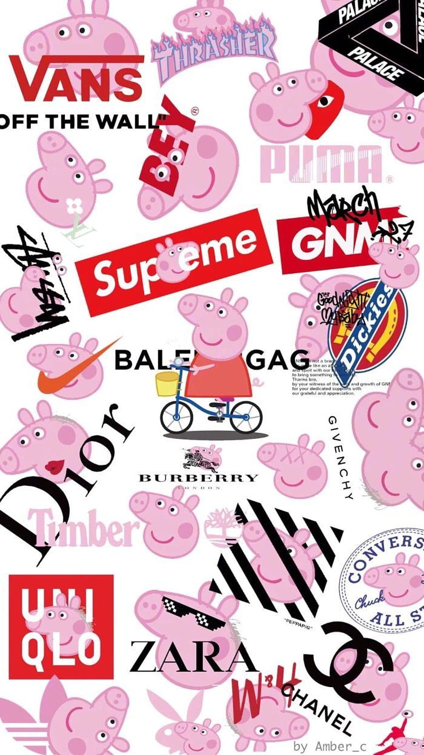 Peppa Pig Gucci, Aesthetic Pig HD phone wallpaper