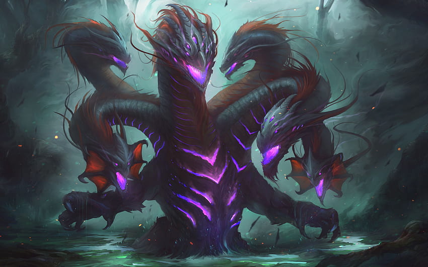 Kreatur, Kunst, , Hydra, Fantasie - Hydra Dragon HD-Hintergrundbild