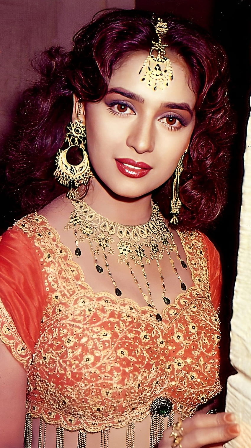 Madhuri Dixit Bollywood Actress Vintage HD Phone Wallpaper Pxfuel