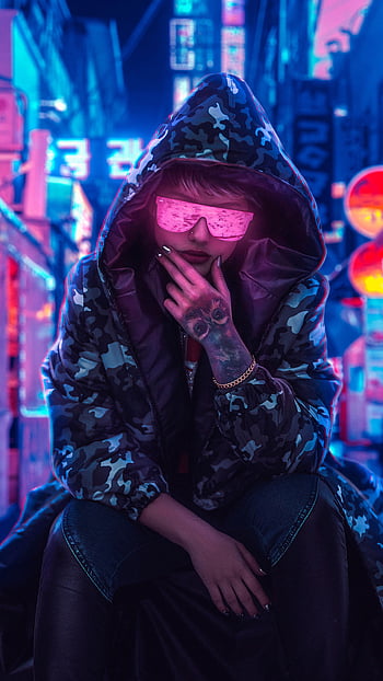 Cyberpunk Girl 4K Wallpaper iPhone HD Phone #7910i