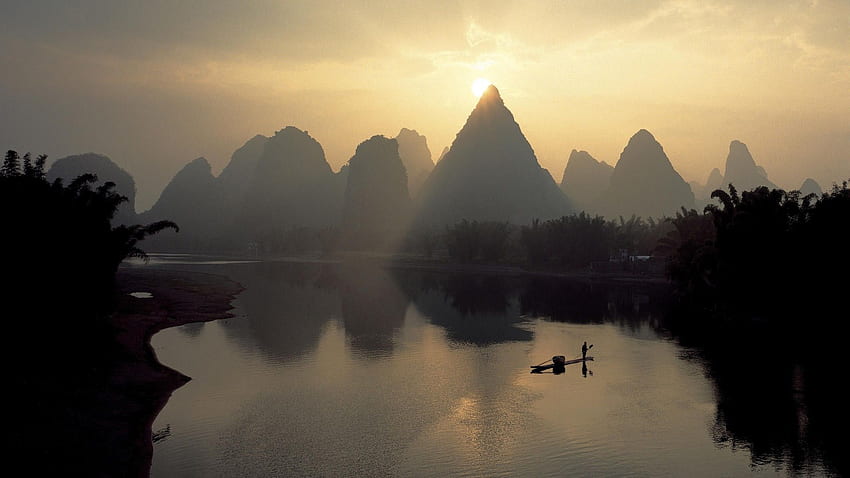 Chinesische Landschaft, alte chinesische Landschaft HD-Hintergrundbild
