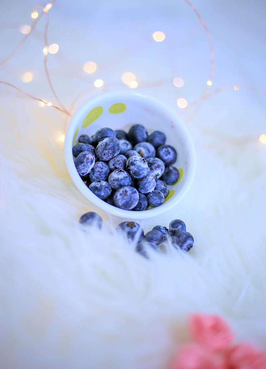 Makanan, Blueberry, Beri, Mangkuk, Karangan Bunga wallpaper ponsel HD