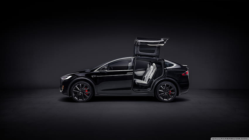 Tesla Model X Black Electric Car Profile Ultra Background for : & UltraWide & Laptop : Multi Display, Dual & Triple Monitor : Tablet : Smartphone, Tesla Light HD wallpaper