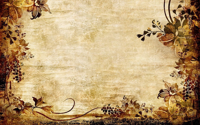 Tekstur bunga antik. Latar belakang antik, bunga antik, gaya antik Wallpaper HD