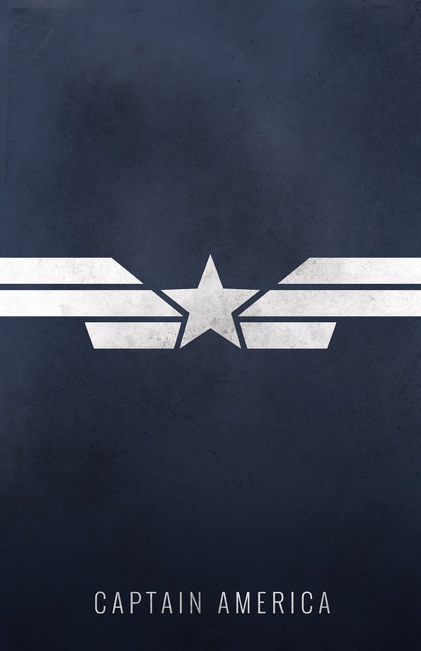 Kapitan Ameryka: Zimowy żołnierz minimalistyczne plakaty. Kapitan Ameryka, plakat Kapitana Ameryki, Marvel Captain America, logo Winter Soldier Tapeta na telefon HD