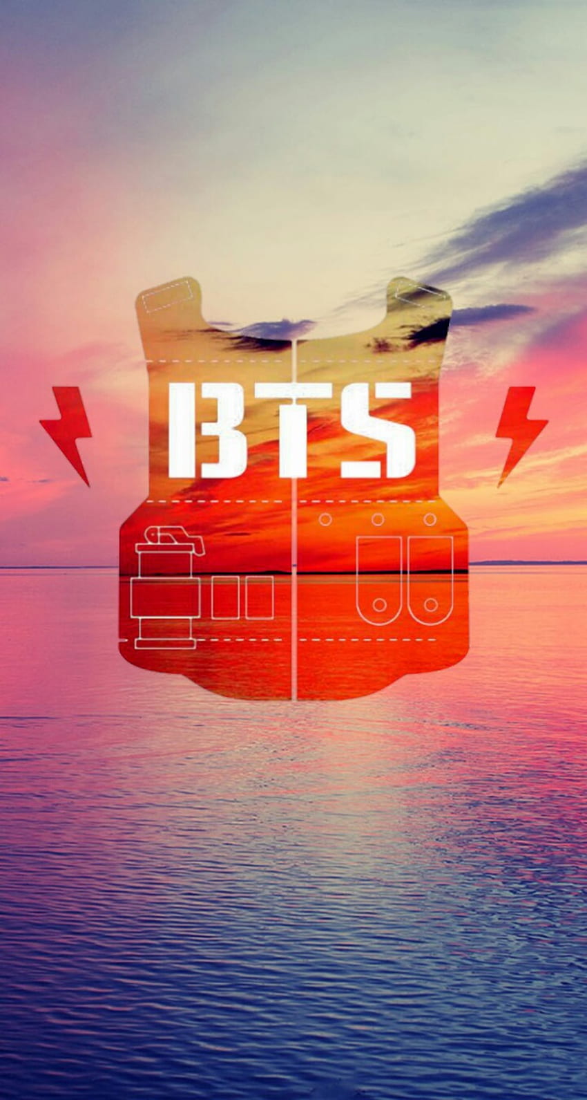 Bts logo sunset (what horrible English) I hope you like it, postcard me for request HD phone wallpaper