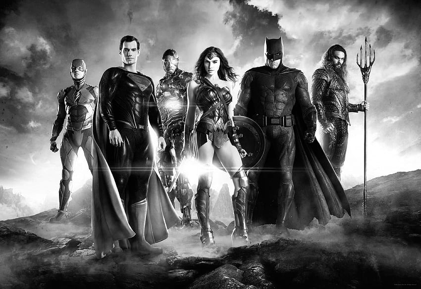 OTROS: Liga de la Justicia monocromática sin texto de Zack Snyder []: DC_Cinematic, Snyder Cut fondo de pantalla