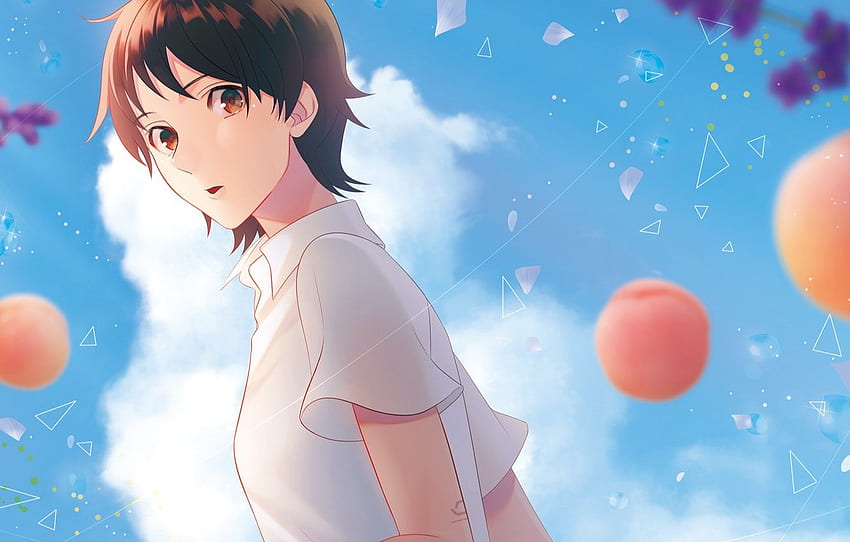 The Sky, Look, Girl, T Shirt, The Girl Who Conquered Time, The Girl Who Leapt Through Time, Toki Wo Kakeru Shoujo For , Section сёдзё HD wallpaper