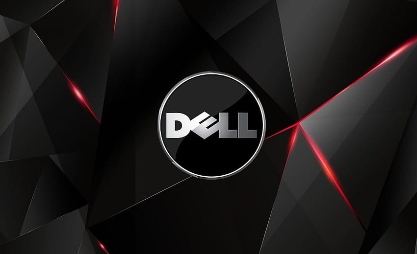 : czarno-białe logo Dallas Cowboys, komputer, Dell, kształt, znak Tapeta HD