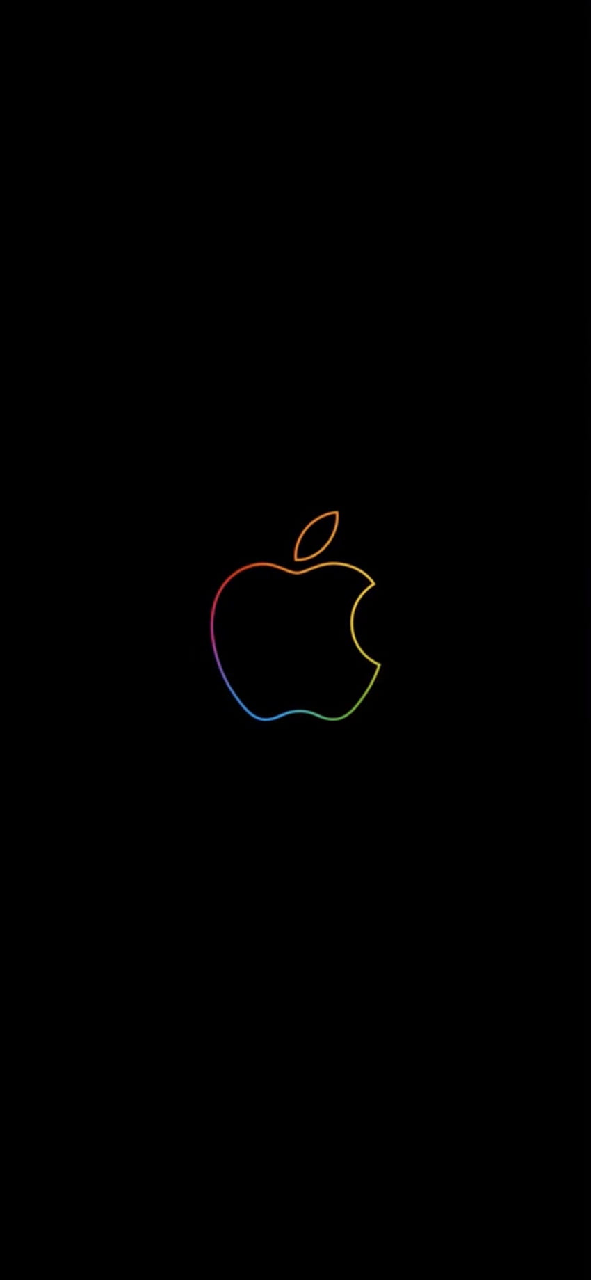 Rainbow apple HD phone wallpaper
