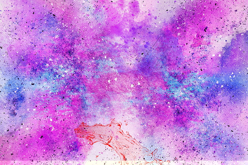 Abstrak, Pink, Tekstur, Noda, Bintik, Cat Air Wallpaper HD