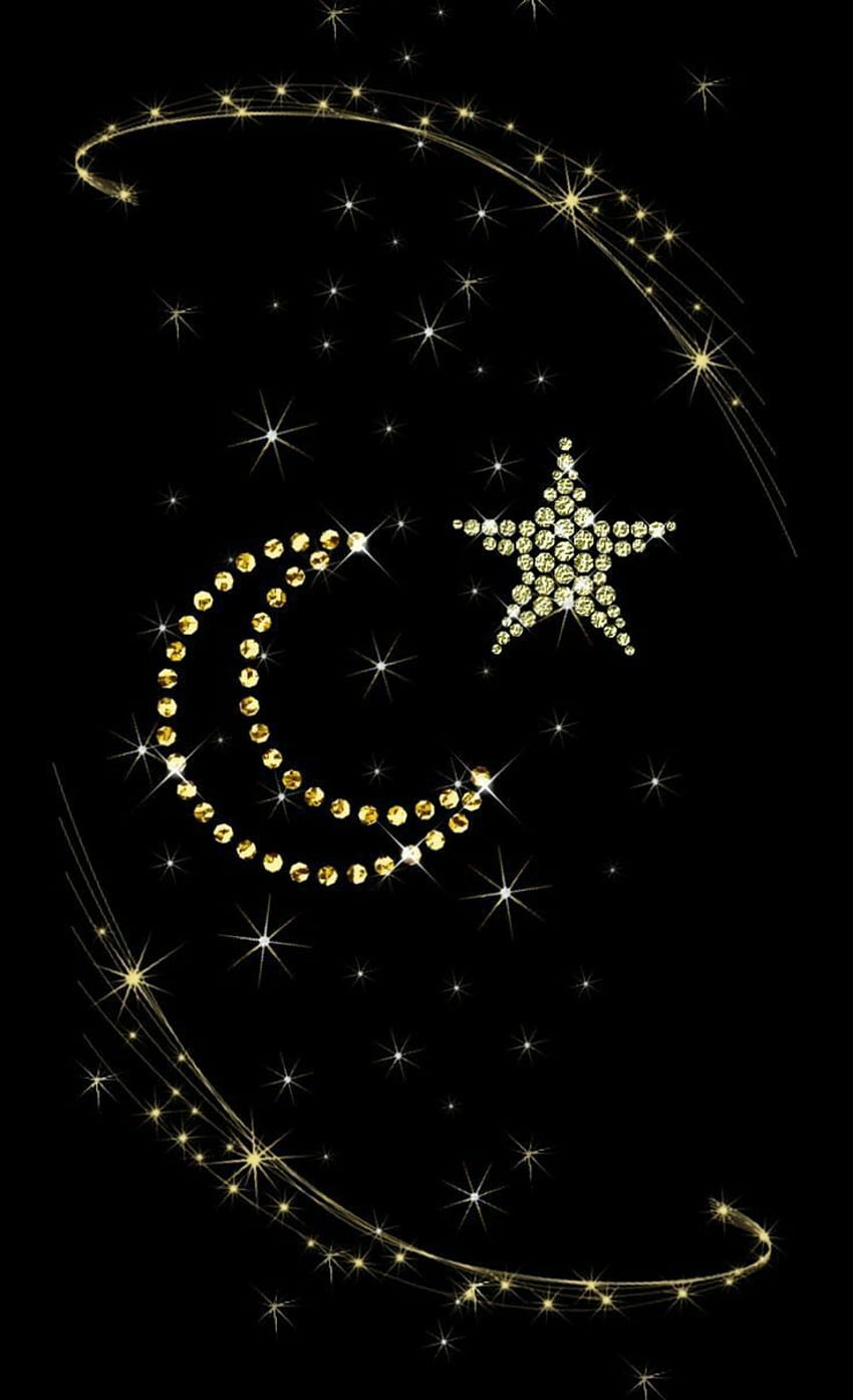 Dely Sesmilo * on Ramadan. Moon and stars , Moon and star quotes, Star  background, Black and Gold Stars HD phone wallpaper | Pxfuel