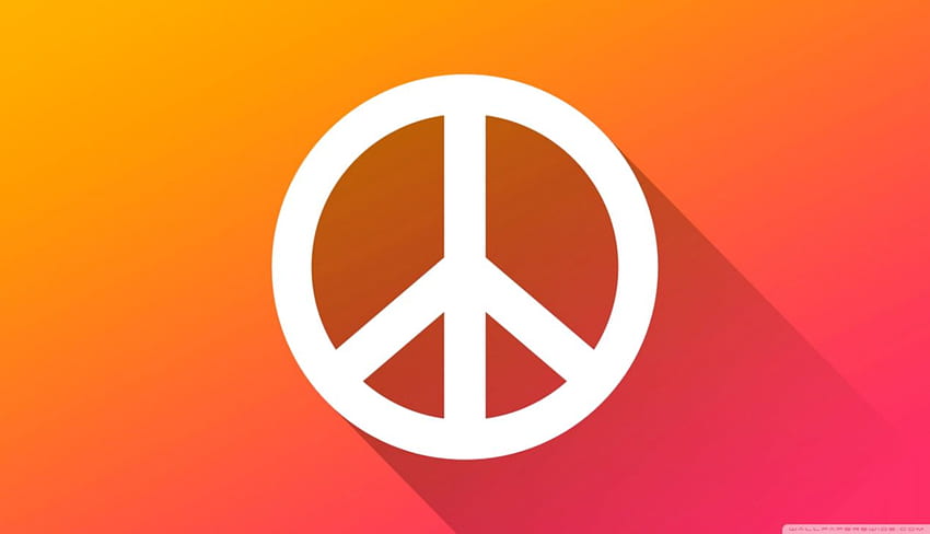 Orange Peace Sign ❤ For - Peace, Peace Symbol HD wallpaper
