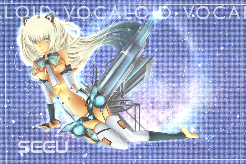 SeeU, blond, cute, singer, blue eys, volcaloid HD wallpaper