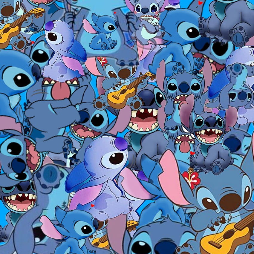 ToEdit Stich blaue Kunst interessantes Cartoo, Funny Stitch HD-Handy-Hintergrundbild