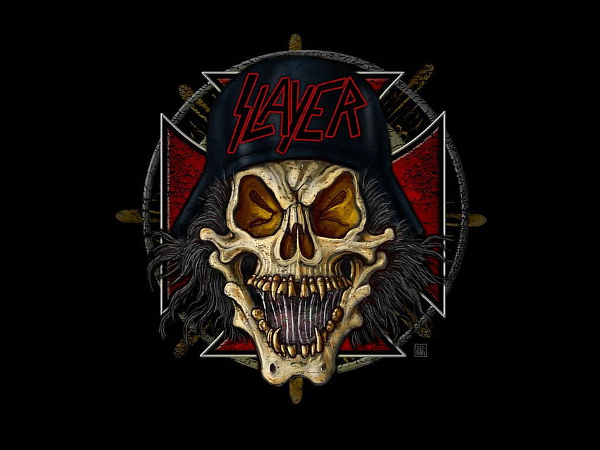 Slayer Band Heavy Logo Metal Musique Crâne Thrash Fond d'écran HD