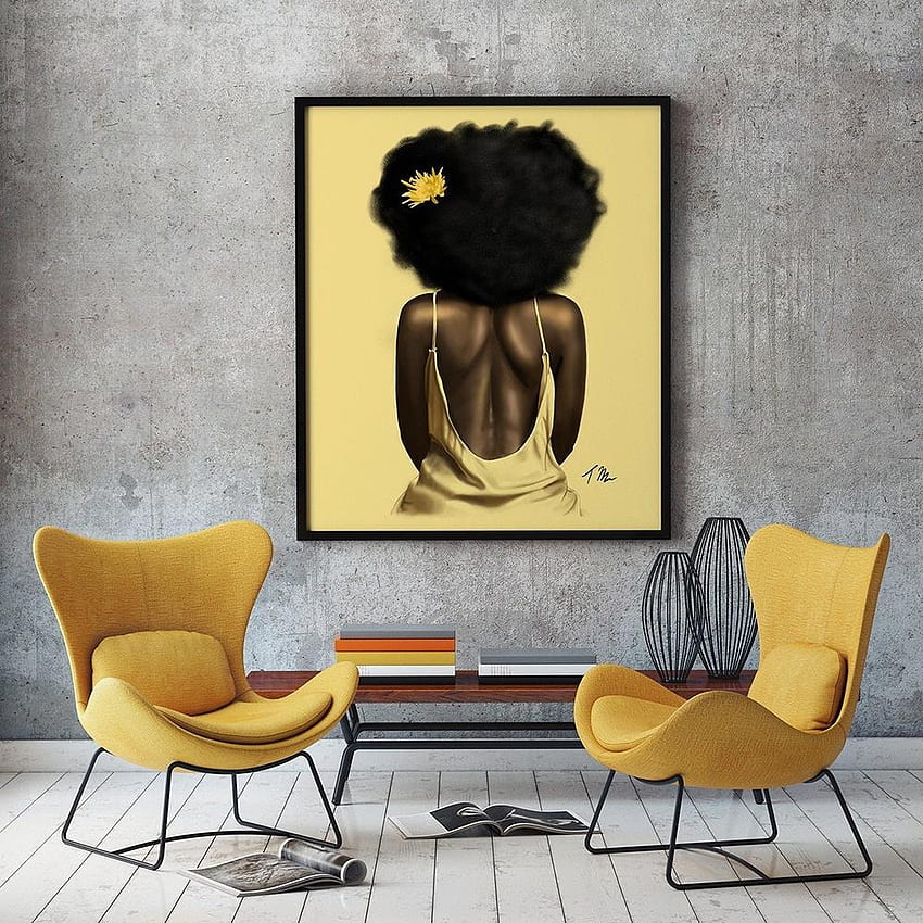 Arte Pop moderno chica mujer africana retrato pintura al óleo carteles nórdicos lienzo de moda arte de pared para sala de estar decoración del hogar de Amznstore, $11.66, moda Pop Art fondo de pantalla del teléfono