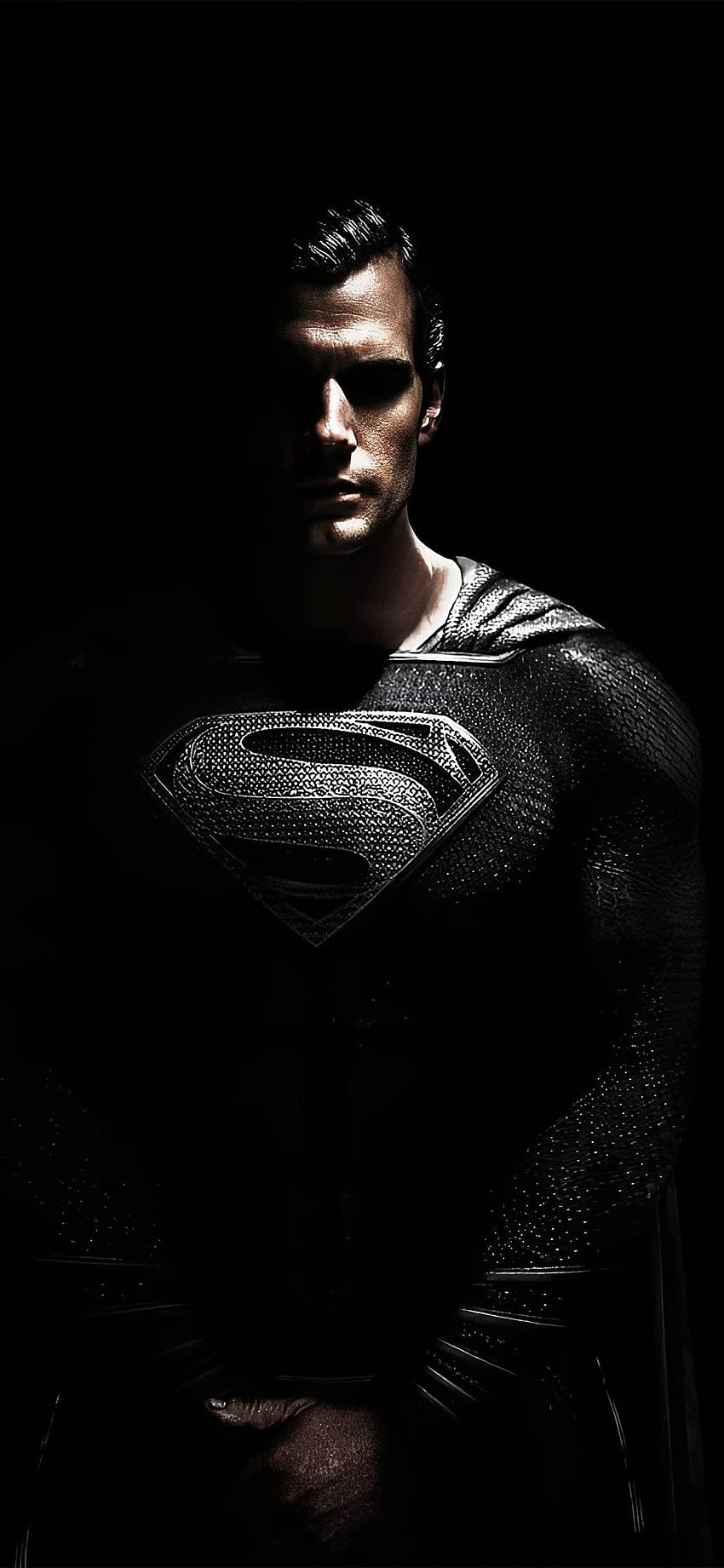 Czarny garnitur Superman iPhone, Superman Abstract Tapeta na telefon HD
