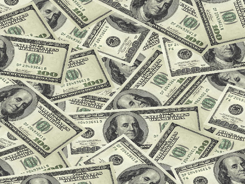 1OO Dollars Everywhere:, spend, shop, bills, money, lovely, green stuff HD wallpaper