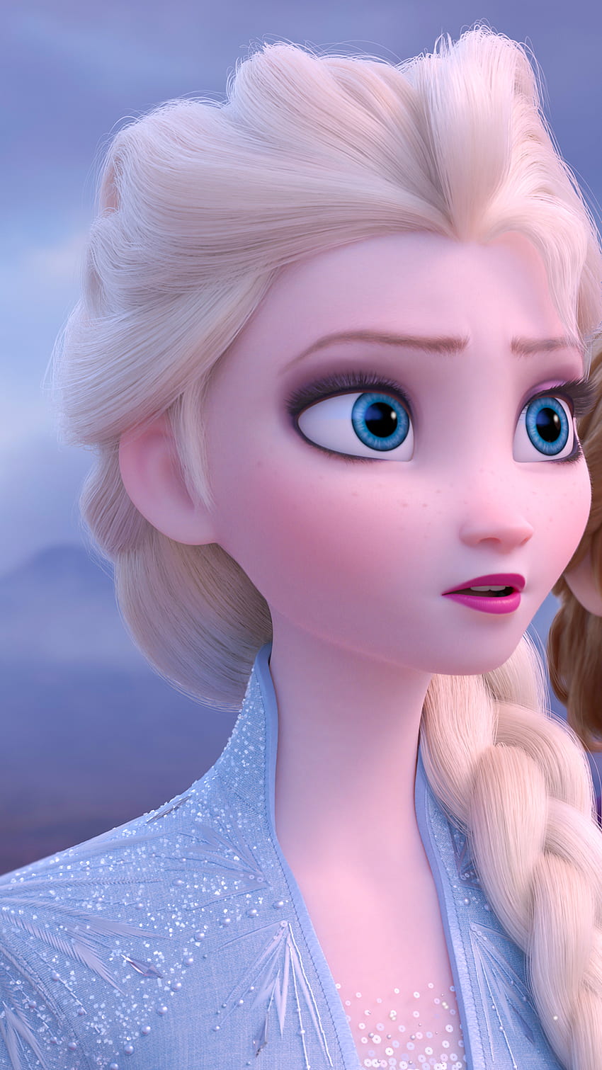 Disney Frozen 2 primero, rosa Elsa Frozen fondo de pantalla del teléfono