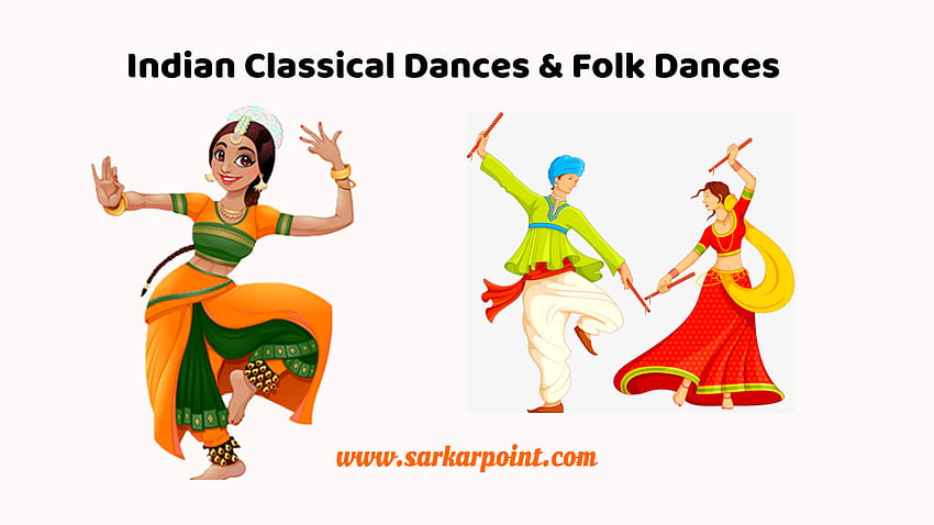 Indian Classical Dances & Folk Dances, Indian Dance Cartoon HD wallpaper |  Pxfuel
