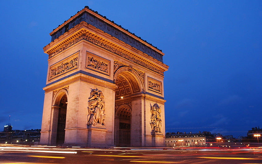 Paris, Monuments, Arc de Triomphe, Arch, Architecture HD wallpaper