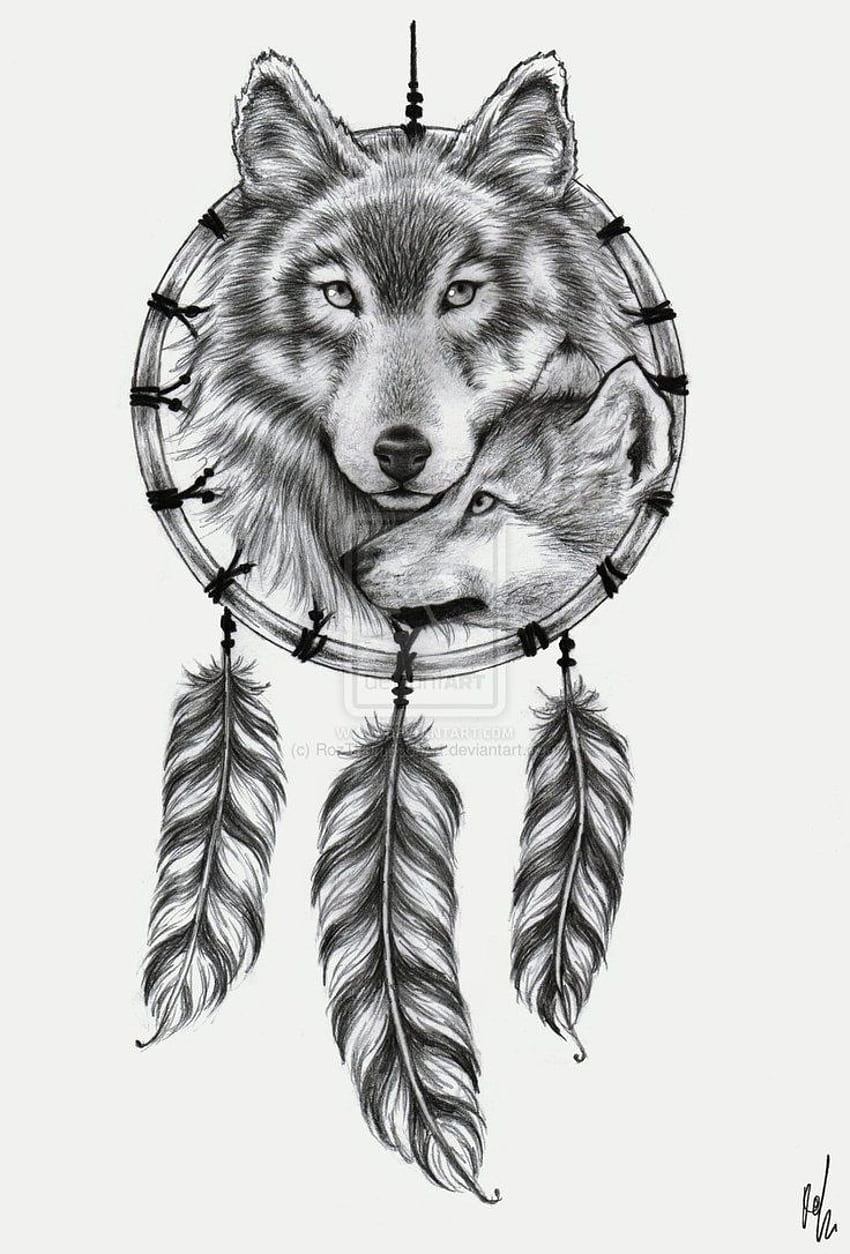 Wolf Tattoos for Men  Wolf tattoo design Wolf dreamcatcher tattoo Wolf  tattoos men